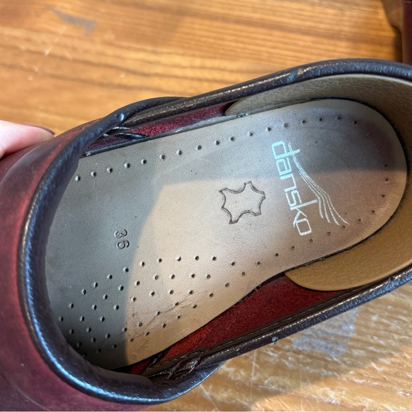 Dansko Clog Women Ox Blood Oiled Raw Leather Professional Work Shoes Sz 36 5.5-6 - Picture 8 of 14